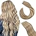 Produktbild Ugeat 45cm Haarverlangerung mit Band Echthaar Extensions Remyhaar 50gramm/20Stucke Tape in Extension Echthaar Skin Wefts Human Hair #P10/613 Hellstes Braun Klavierfarbe Bleichblond