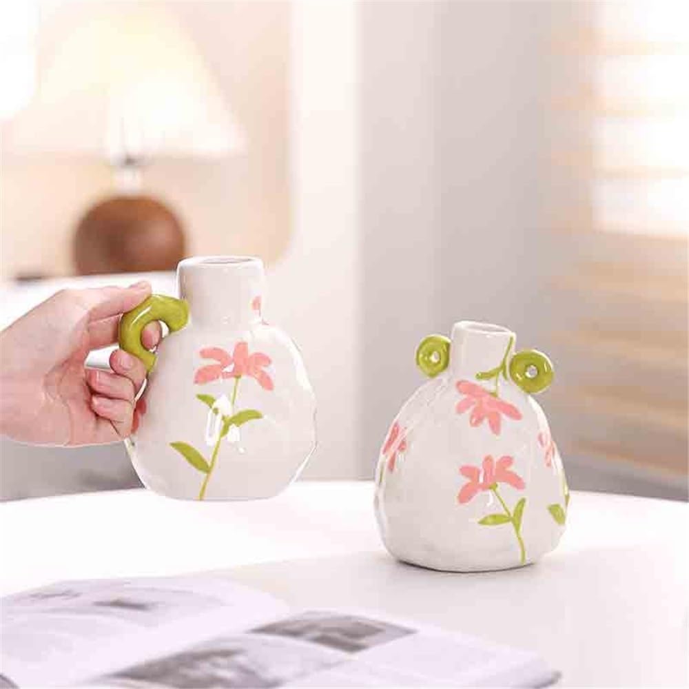 Vaso Di Fiori Vaso in ceramica, semplice composizione floreale, decorazione con fiori secchi, bianchi
