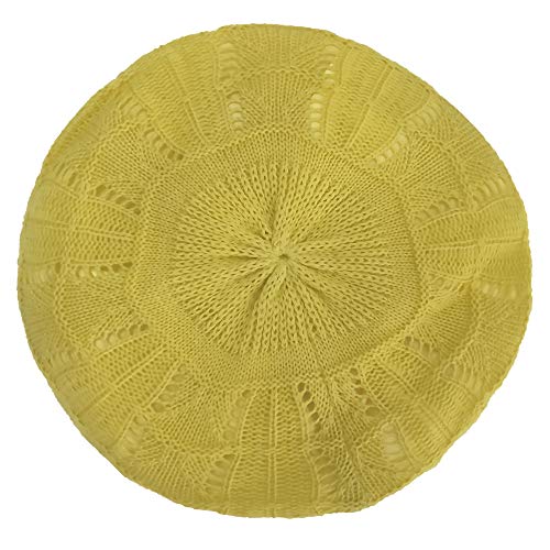 Hysunland Béret tricoté doublé en satin pour femme - Pour l'hiver et l'automne - Couleur unie, A-y, Taille unique Cover