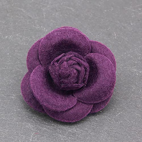 Image of Elegant Rose Flower Wool Fabric Brooch Pin for Women Girls Camellia Floral Pins Clip Lapel Shawl Dress Corsage Brooches Pins Vintage Jewelry Mother's Day Gifts