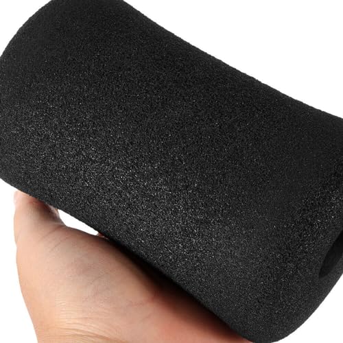 4 PCS Cubiertas negras para máquina de ejercicio de gimnasio, almohadillas de repuesto, cubiertas de espuma para extensiones de piernas, acolchado para rodillo y tubo amortiguador miniatura 5