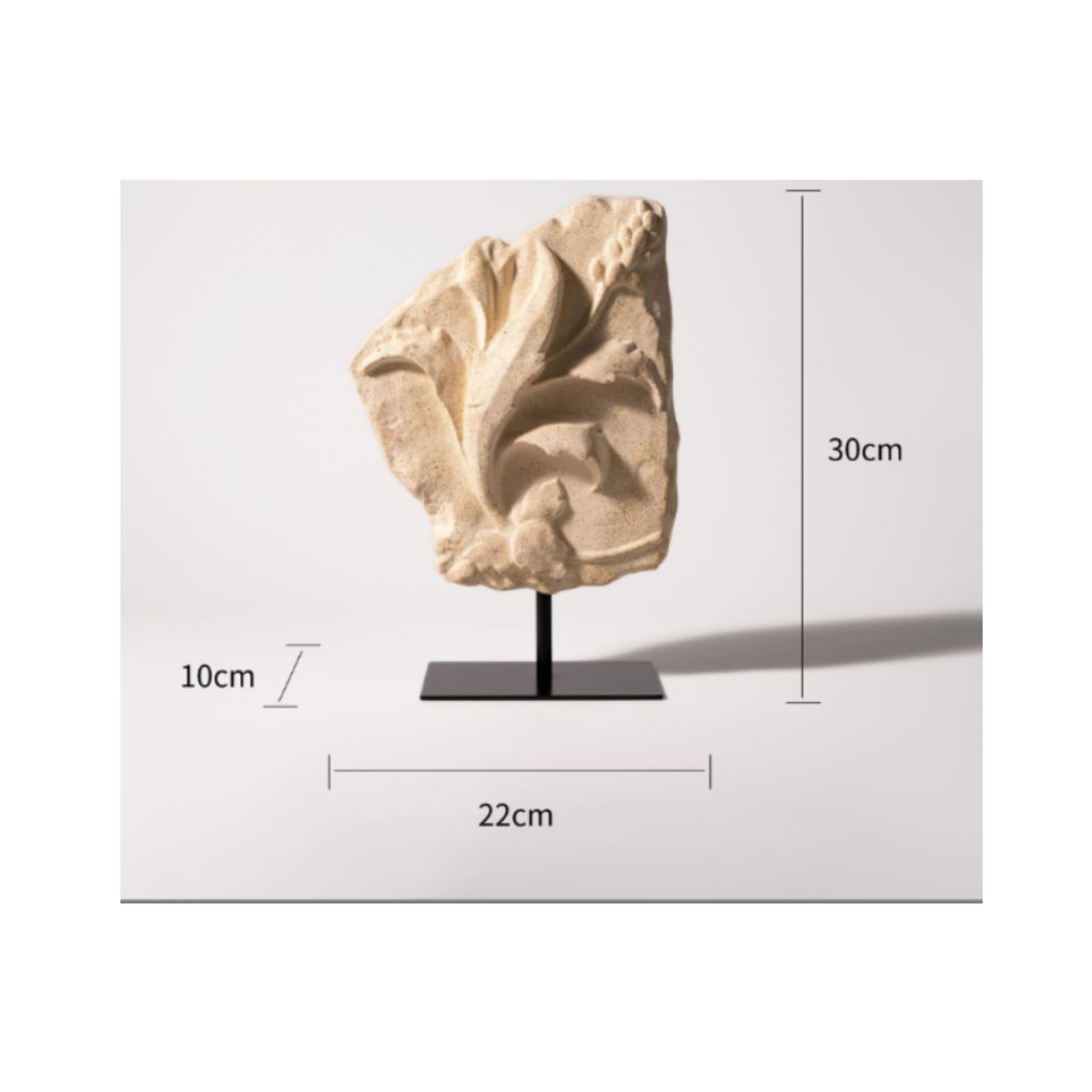 Escultura Resina Textura Efecto Roca Estratificada Ornamento Resina Regalo Bonito Figura Decorativa Escritorio para Mesa