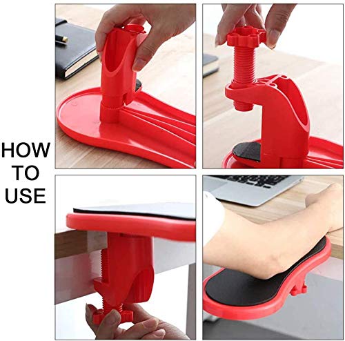 Image of Arm Wrist Rest Support Armrest Desk Extender-PC Computer Laptop Desk Extender Table Pad Support Health Care Hand Support Adjustable Attachable Home Office Comfortable Use (2 Piece)