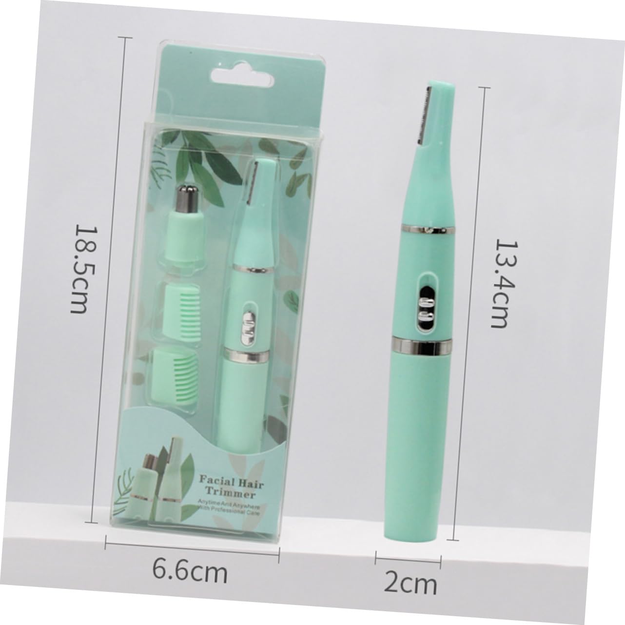 Healvian 2 Set Rasoio Elettrico per Sopracciglia e Trimmer Portatile Rimozione Dei Facciali Adatto per Donne e Facile Usare con Combinazione Pettine Sopracciglia