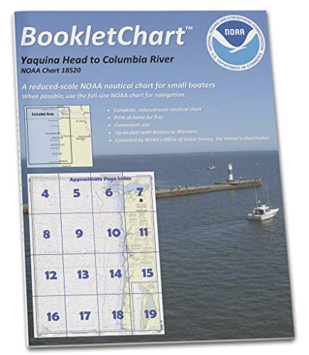 Paradise Cay Publications NOAA BookletChart 18520: Yaquina Head to Columbia River;Netarts Bay, Handy 8.5