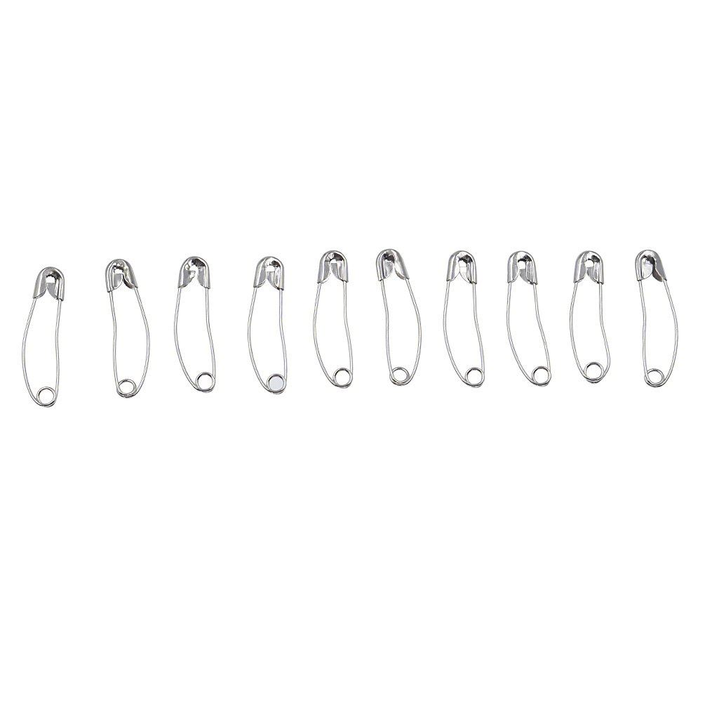Towashine 100 Count Curved Safety Pins Quilting Basting Pins Nickel-Plated Steel 1-1/2" Long Size 2