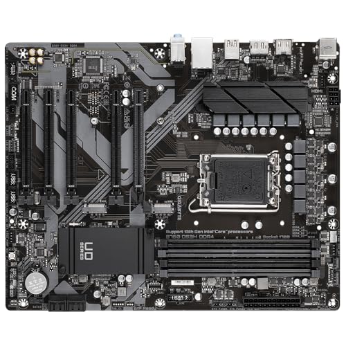 Image of GIGABYTE B760 DS3H DDR4 Motherboard - Supports Intel Core 14th Generation CPUs, 18+2+1 Phase Digital VRM, up to 5333MHz DDR4 (OC), 2xPCIe 4.0 M.2, GbE LAN, USB 3.2 Gen 2
