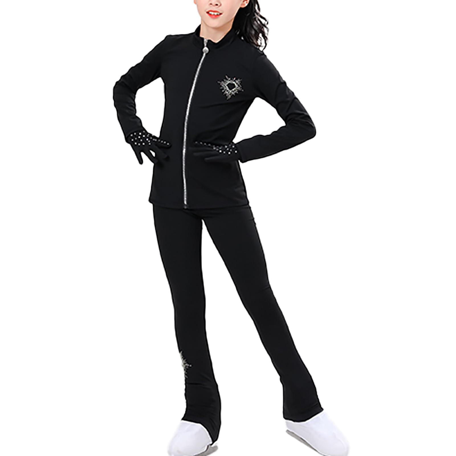 Performance Wear Damen Mädchen LIUHUO Eiskunstlaufkleid Damen - Elegantes  Performance-Wear In Weiß Für 11-13 Jahre Eiskunstlaufkleid Weiß, image size:1600x1600