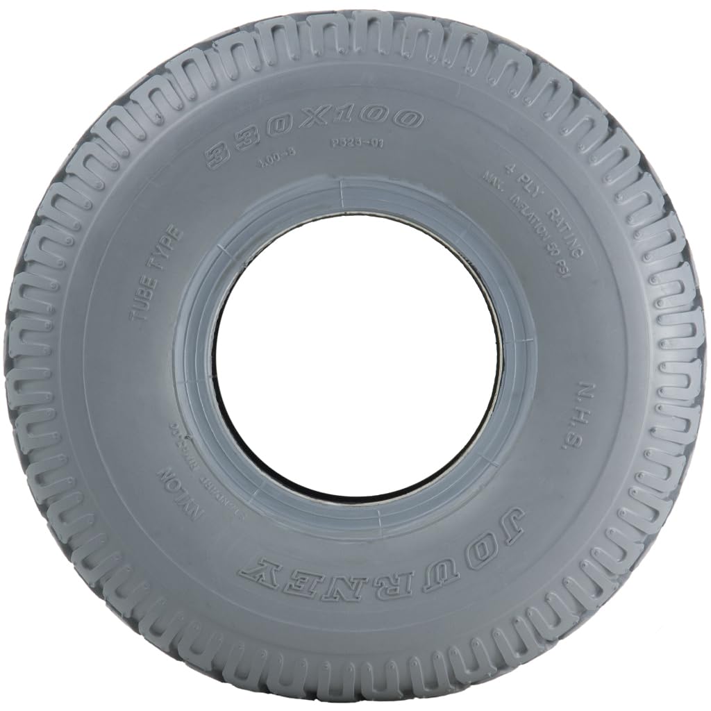 330x100 Grau Mobilitätshilfe Reifen und Schlauch, Pneumatische Reifen, 400-5 - Set von 4