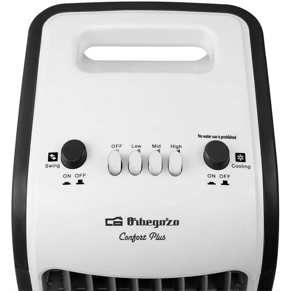 Climatizador Orbegozo AIR 38. Climatizador, purificador de aire y humidificador. Potencia: 80 W. Depósito de agua de 3,5 L. 3 velocidades de ventilación., Small, Azul