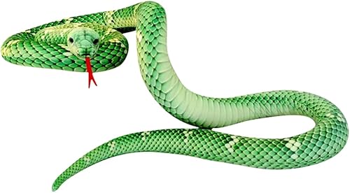 BALRAJ Serpiente gigante de peluche de 110 pulgadas de serpiente de peluche realista, serpiente realista, juguete de serpiente de peluche, regalo