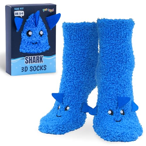 Image of POPCRAZE Novelty Fuzzy Animal Socks Plush Cozy Crew Slipper