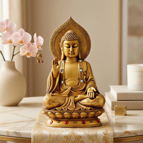 Image of Global Grabbers Buddha Idol Statue | Show Pieces for Home Decor Living Room | House Warming Gifts New Home, Showpiece For Home Decor Living Room, Decorative Items For Home Decor, Gift Items For Home