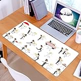 KDWJS Gaming Mauspad XXL 90x40cm Mousepad Groß Vernähte Kanten Anti-Rutsch für PC,Satz von Hochzeitsbildern Braut und Bräutigam in der Liebe die,Laptop Verbessert Präzision und Geschwindigkeit