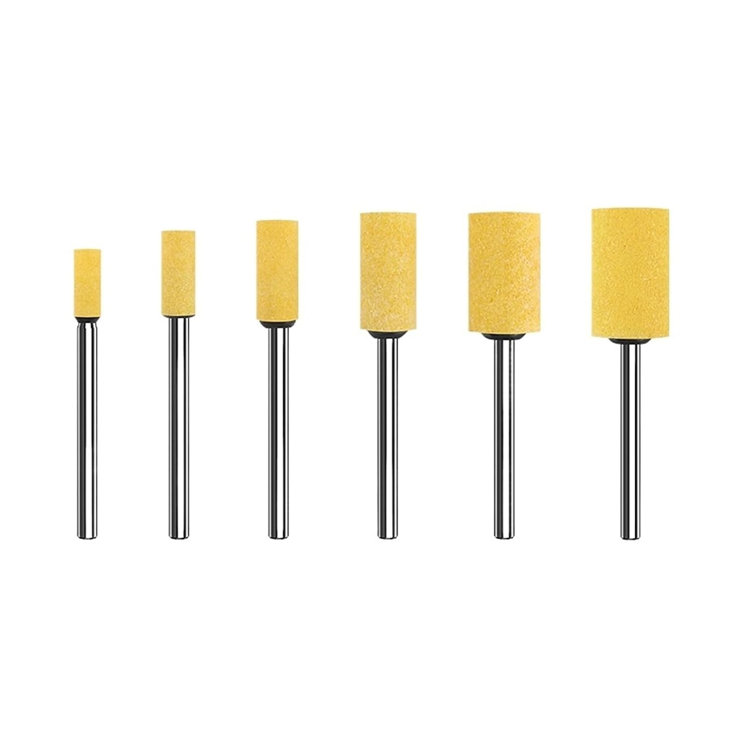 Yellow Corundum Flint Grinding Head, Used for Metal Polishing Wheel(Set-2-6pcs)