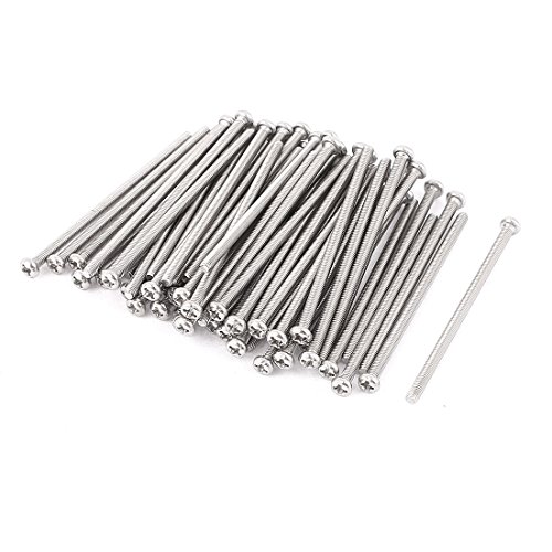 Image of uxcell M3 x 60mm 304 Stainless Steel Phillips Pan Head Screws Bolt 60pcs