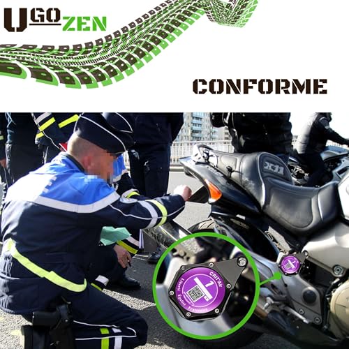 Vignettenhalter Motorrad, Schutz für Offizielle Grüne Umweltplakette, Schutzhülle, Halterung für Vignette, Motiv Crit Air/Offizielle Grüne Umweltplakette, wasserdicht, für Motorrad,Quad,Scooter