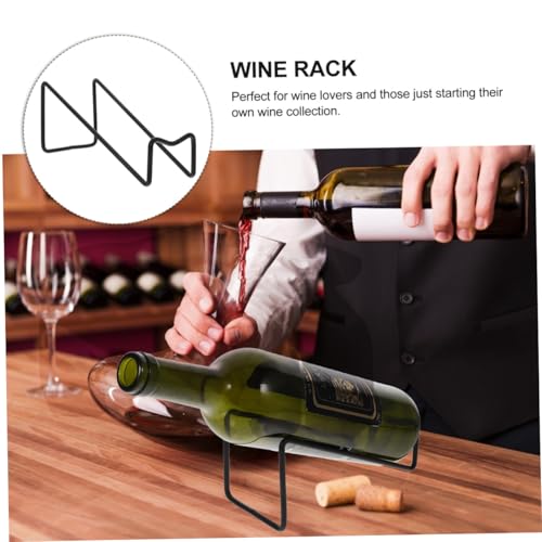 Soporte para botellas de vino metal 2 pcs para mesa miniatura 3