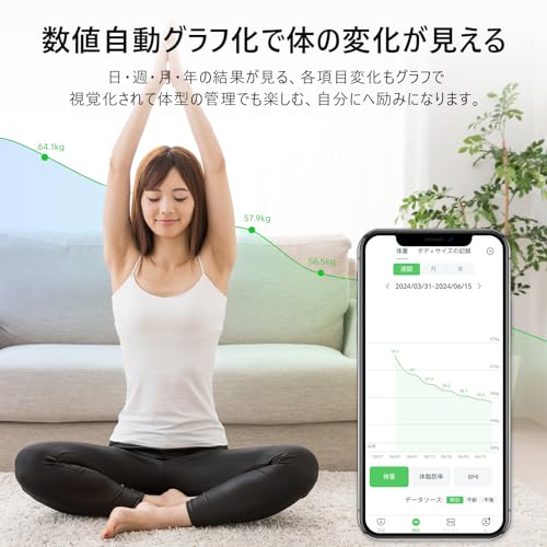 arboleaf 体重計 スマホ連動 体組成計 体脂肪計 の商品画像 4