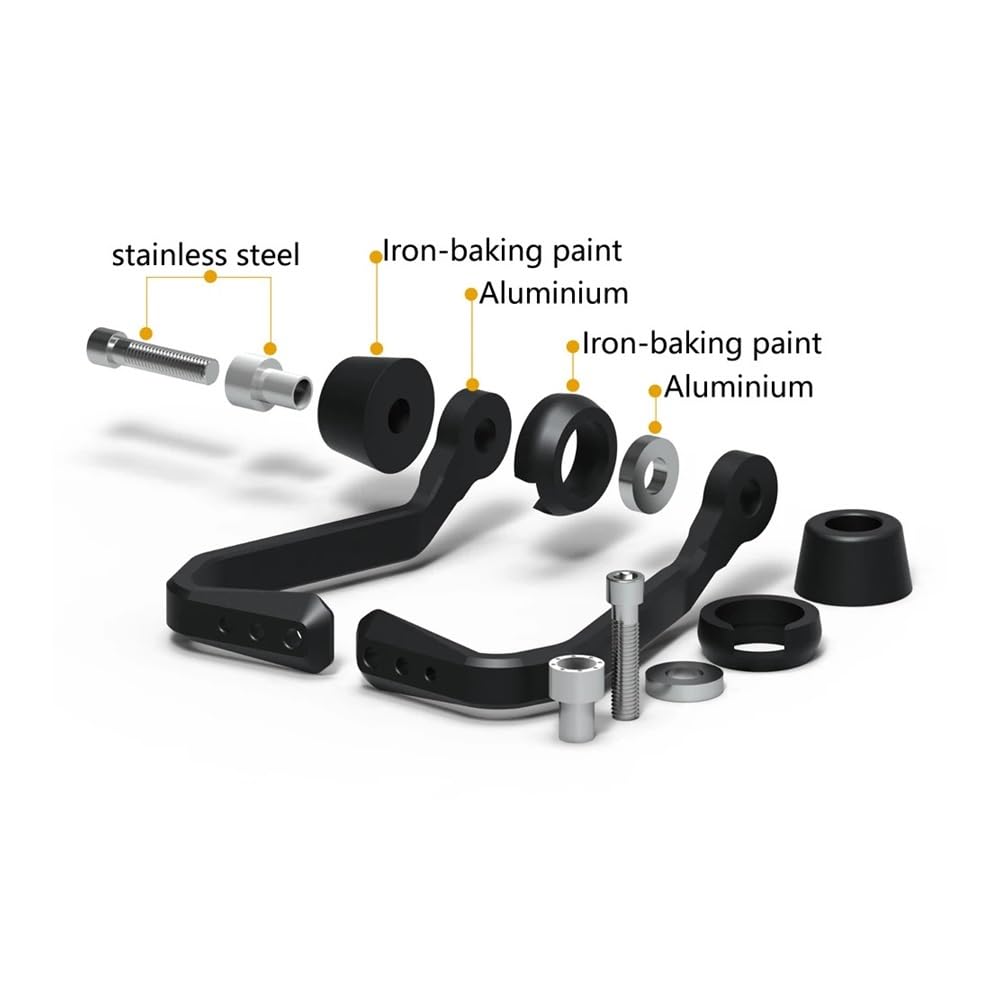 Guidon de Moto Protecteur Kit De Protection des Leviers De Frein Et d'embrayage, pour Yam&aha R6 R7 R1 R1M 2006 – 2023, Protège-Mains De Moto, Protection Contre Le Vent