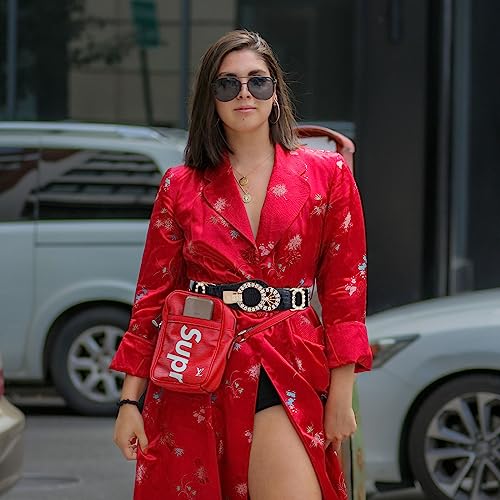 Elastic Stretch Belt for Women Waist Belt for dress Golden Buckle Bling Stylish Belt4