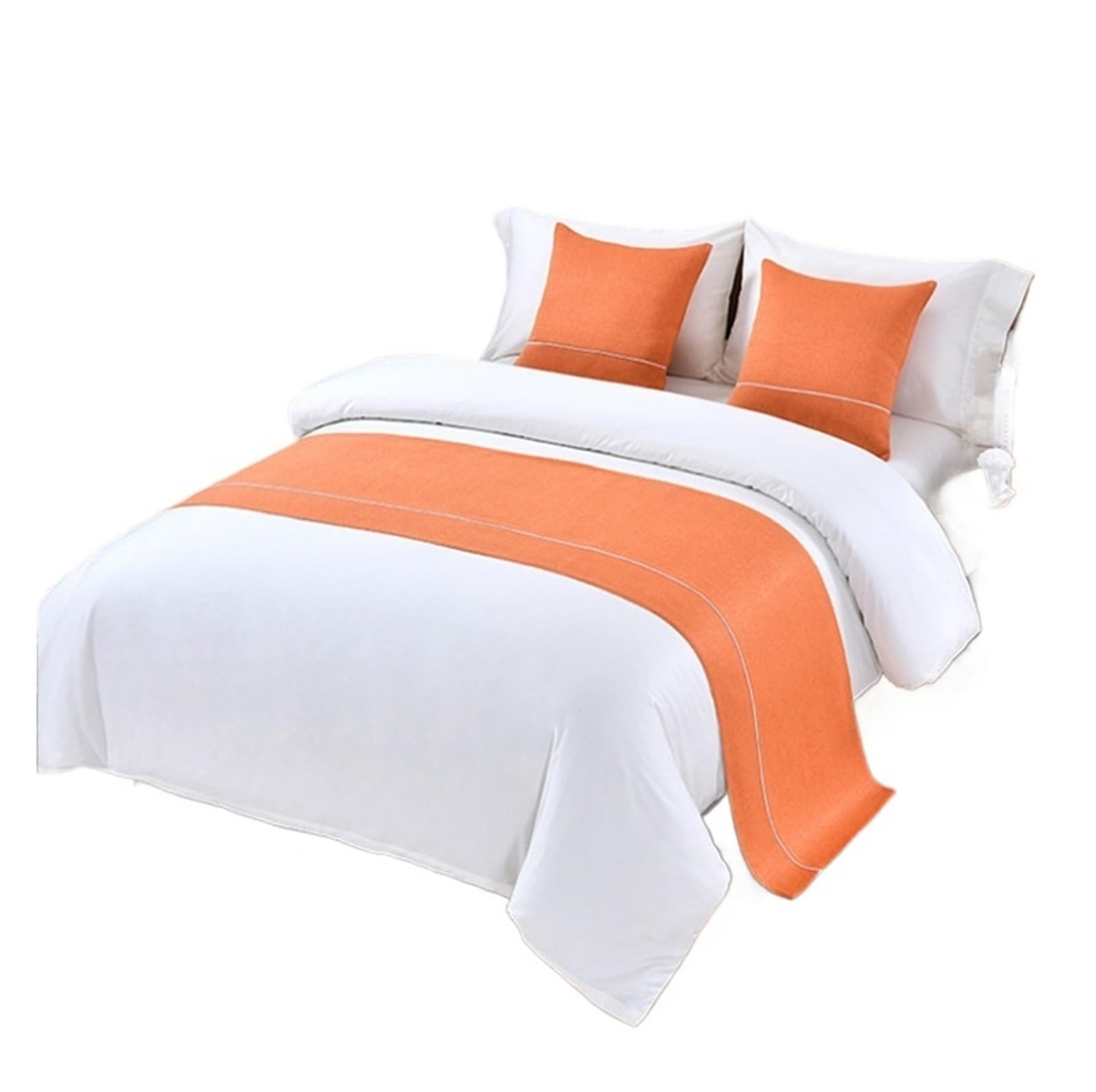 SHENJMAI Bed Runner Bed Flag Solid Color Runners Throw Bedding Modern Spread Patchwork Home Hotel Decoration Bedspreads(D,50x180cm 1pcs)