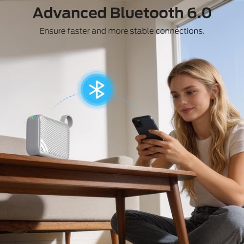 Image of Monster S360 Portable Bluetooth Speaker, IPX7 Waterproof, Bluetooth 6.0, 20H Playtime, Powerful Stereo Sound, Support TF Card, Clear Hands-Free Calling Speaker for Home, Outdoors and Travel, Gray
