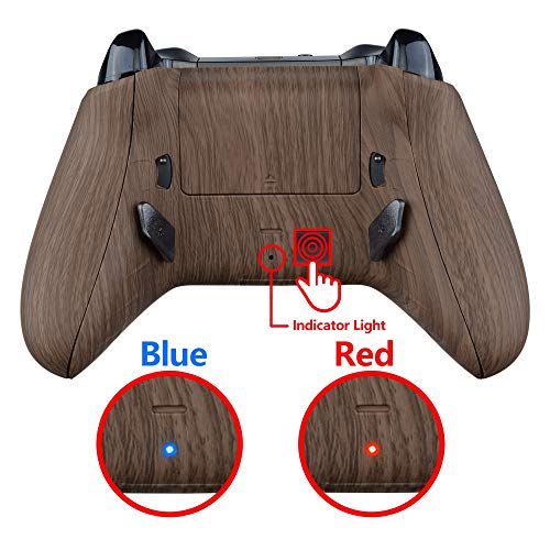 Image of eXtremeRate Wood Grain Lofty Programable Remap & Trigger Stop Kit, Upgrade Boards & Redesigned Back Shell & Side Rails & Back Buttons & Trigger Lock for Xbox One S /X Controller Model 1708