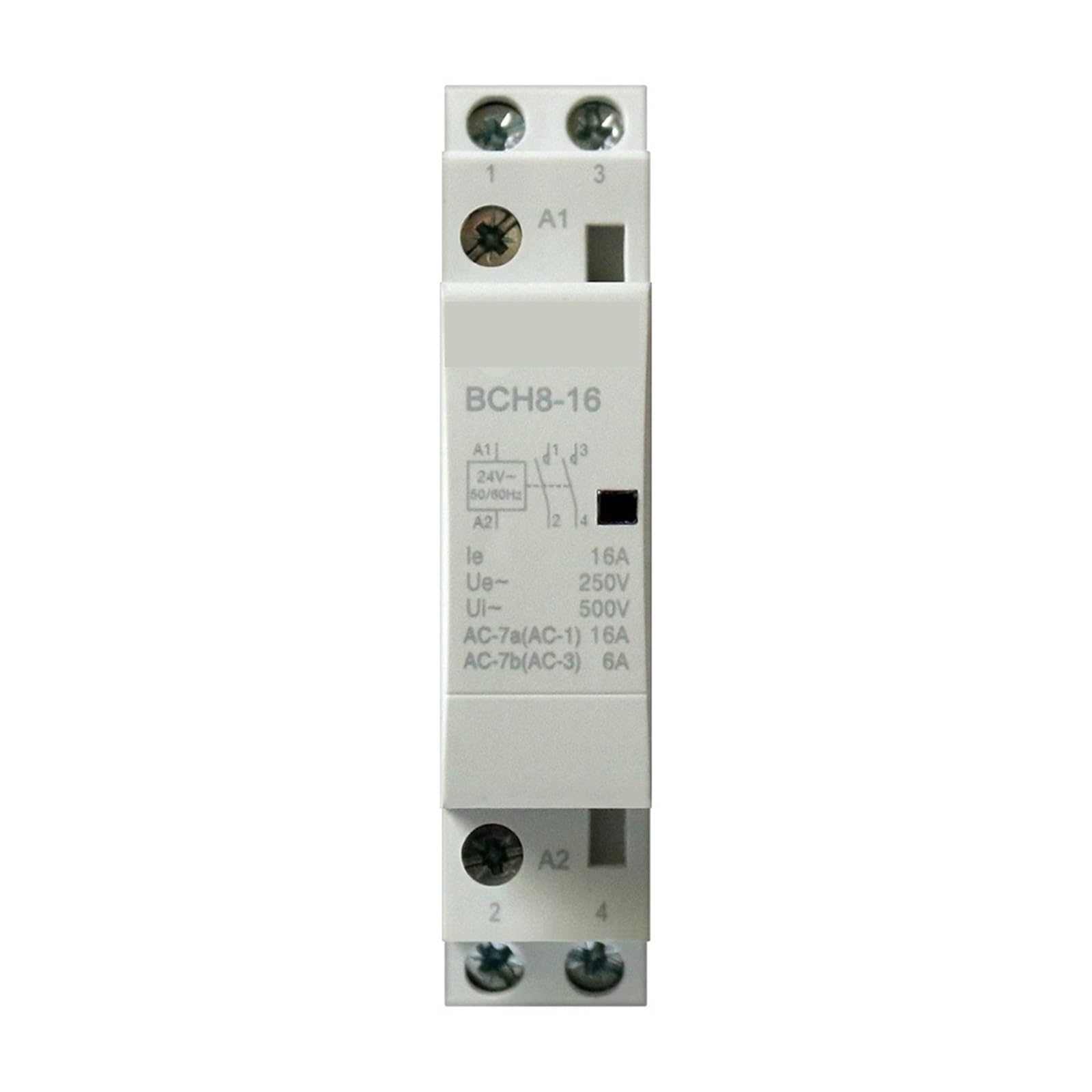Stycznik 220V Stycznik Rele 230V 24V Y Nc Szyna domowa Modułowa 2No 2Nc 1No 240V 2P 110V Przekaźnik wyciszony (25A, 2NC, 24 V)