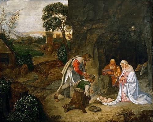 Art tableau l'Adoration des bergers Giorgione affiche impression grand format 60x90cm haute netteté