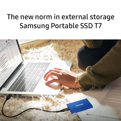 Image of Samsung T7 2TB Up to 1,050MB /s USB 3.2 Gen 2 (10Gbps, Type-C) External Solid State Drive (Portable SSD) Red (MU-PC2T0R)