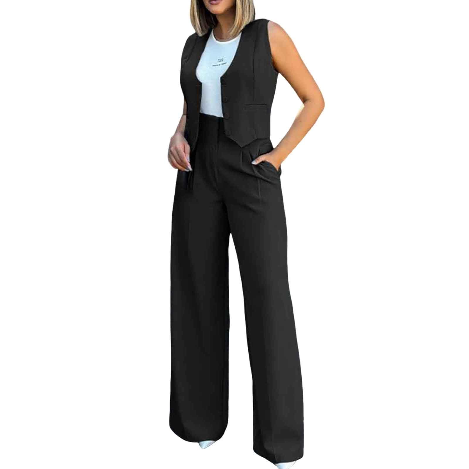 YOGALULU Mallas De Deporte De Mujer para mujer, chaleco sin mangas, cárdigan con bolsillos, Tops, traje con pantalones con pernera ancha Mini Shorts Culotte