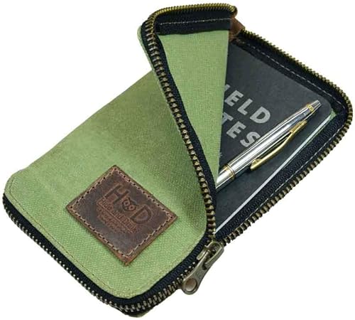 Hide & Drink, Funda de diario con cremallera para cuaderno Moleskine de tamaño L, funda Cahier, cuaderno no incluido, hecho a mano, lona encerada