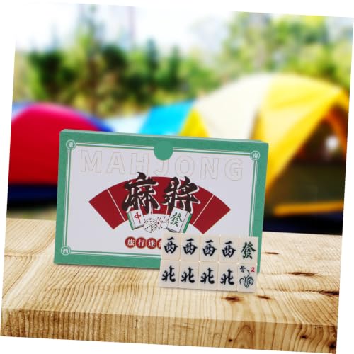 Mini set de Mahjong portátil compacto para viaje miniatura 5