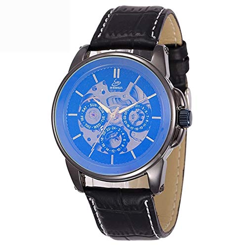 Preisvergleich Produktbild Excellent Herren Analog Automatik Armband mechanische Armbanduhr mit Lederband,C06