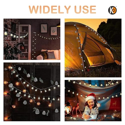 Image of K D 14 LED Black Laalten lamp Fanas Fairy String Lights | Yellow 10 Feet | Festival, Home, Diwali & Christmas Decoration Lights | Steady Glow, Corded, Energy Saving (Laalten lamp Fanas Yellow)