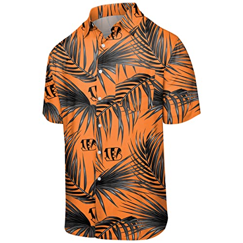 FOCO Bengals Logo Floral Aloha Shirt
