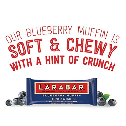Larabar Gluten Free Bar, Blueberry Muffin, 1.6 oz Bars (5 Count), Whole Food Gluten Free Bars, Dairy Free Snacks
