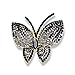 Produktbild Big Butterfly Strass Brosche Vintage Frauen Bankett Pins Kleidung Schmuck Insekten Broschen und Pins Geschenk für Frauen-Grau Schmetterling