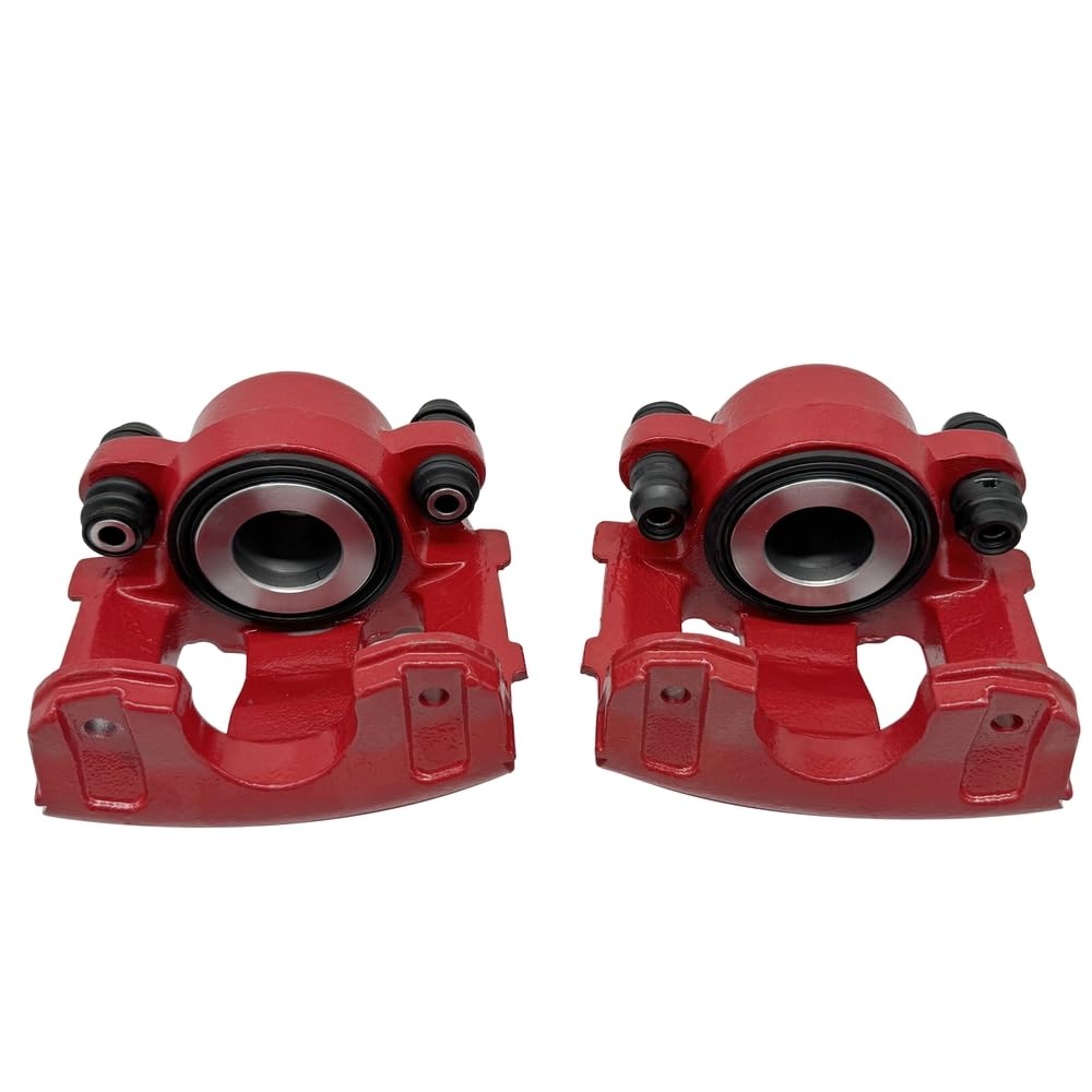 Red Front Disc Brake Calipers Assembly Left & Right For Jeep Cherokee 1990-2001 For Jeep Comanche 1990-1992 For Jeep Grand Cherokee 1993-1998 For Jeep Wrangler 1990-2006 Replace 184340 184339