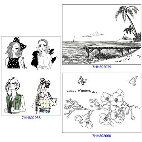 Uitndvyte Clear Stamp Fashion Girl Clear Silicone Stamp/Seal thumb #6