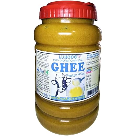 G800 Lukoog 100% Desi Cow Ghee Special Desi Gawa Cow Ghrita 800gm (Pack of 1 Jar) Authentic Indian Tasty, Good for Heart, Great for Skin, Good Source of Energy, It must be your choice