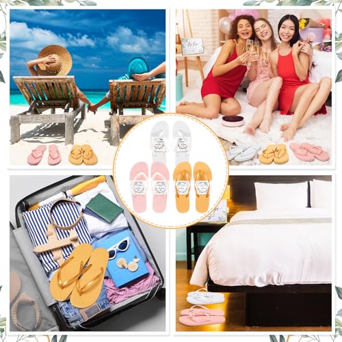 Zoooyawn 24 Pairs Wedding Party Favors Flip Flops Bulk Wedding Sign for Guest3
