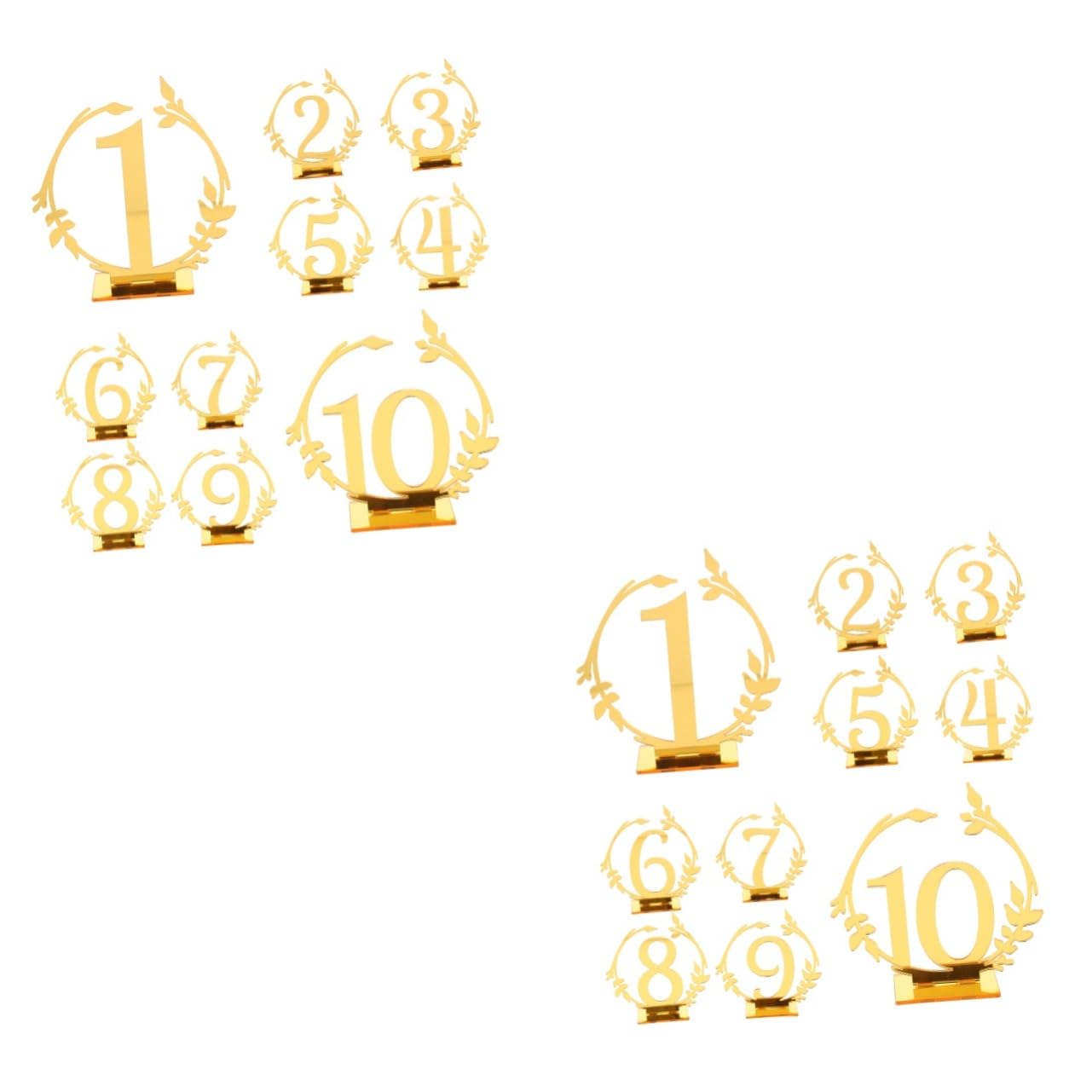 Cabilock 20 Piezas Placa De Número De Mesa Mesa De Comedor Circular Signos De Números De Boda Mesa De Comedor Rústica Números De Mesa De Boda De Oro Signos De Mesa Decoración 1-10