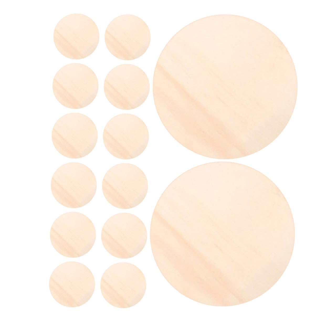 STOBAZA 15 piezas Discos de Madera Redondos sin Acabado para Manualidades DIY Pintura Grabado Decoración Rústica para Fiesta Navideña y Hogar