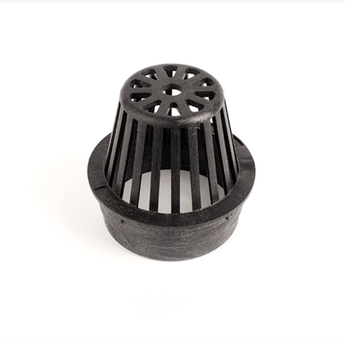 Premium USA Made 4" Inch Black Outdoor Round Atrium Drain Grate Cover - Fits All 4" Inch Sewer & Drain Pipe / Fittings, Also Fits Triple Wall Pipe & Corrugated Landscape Pipe 4" (Black)