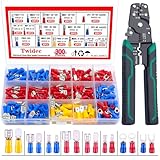 Twidec/300PCS 16Types Spade Crimp Connectors 2.8mm/4.8mm/6.3mm Male and Female Connector kit Includes Spade...