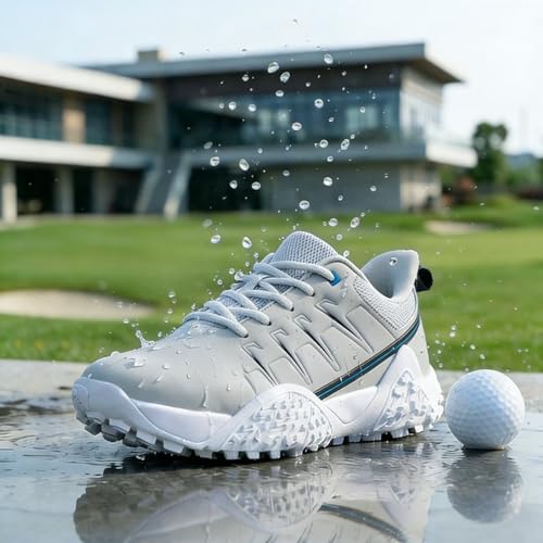 TEOHRW Wide Mens Slip-on Golf Shoes