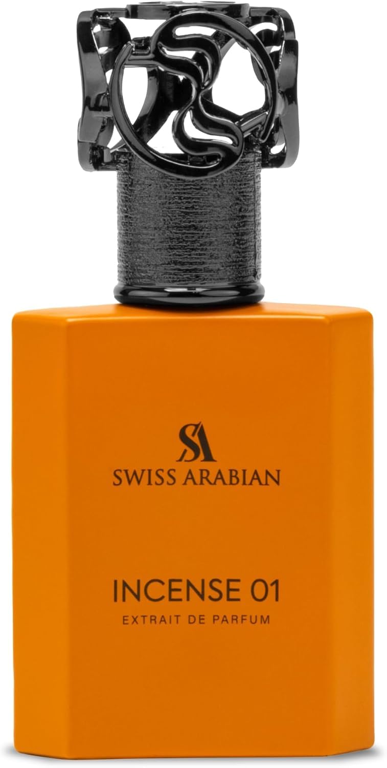 Swiss Arabian Incense 01 Extrait De Parfum Unisexe 50ML - Une fusion mystique d'encens fumé, de bois chauds et d'élégance épicée - Parfum boisé-épicé enchanteur