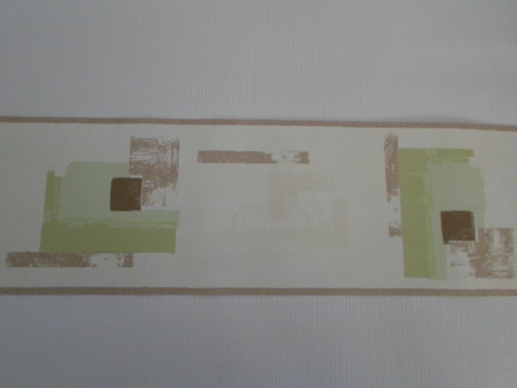 Vinyl Frieze 5 ml Taupe Lime Green Width 13.3 cm